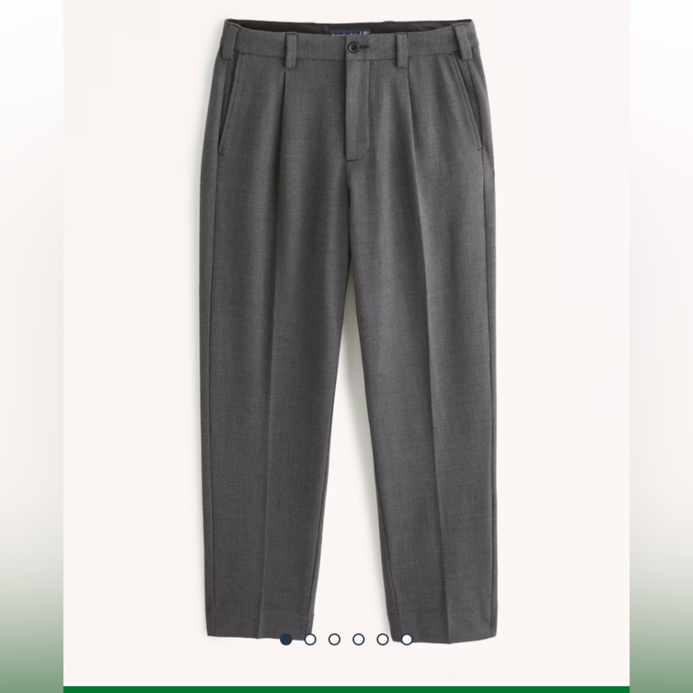 A&F gray pleated trousers 28x28